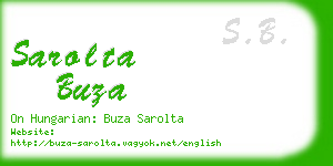 sarolta buza business card